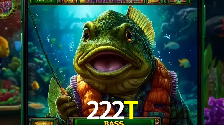 Personagem de peixe pescador do popular jogo de slot com tema de pescaria, uma das emocionantes opções de caça-níqueis para jogar e ganhar no cassino 222T.