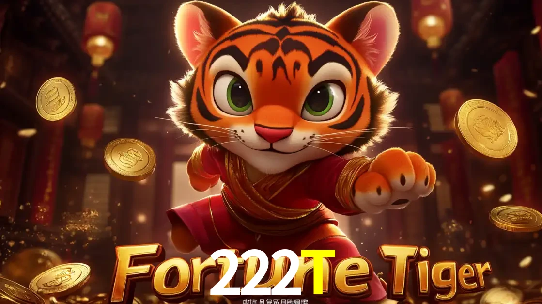 O carismático mascote do jogo de slot Fortune Tiger, um tigre fofo em pose de artes marciais, pronto para trazer sorte e multiplicadores de ganhos no cassino online 222T.